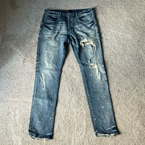 Men Purple Jeans Sz 34